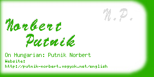 norbert putnik business card